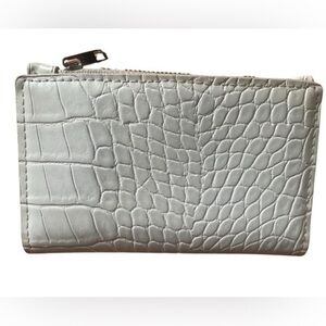 Target Brand Cream Croc Embossed Wallet